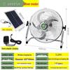 Outdoor Silent Solar-Powered Portable Floor Fan for Camping