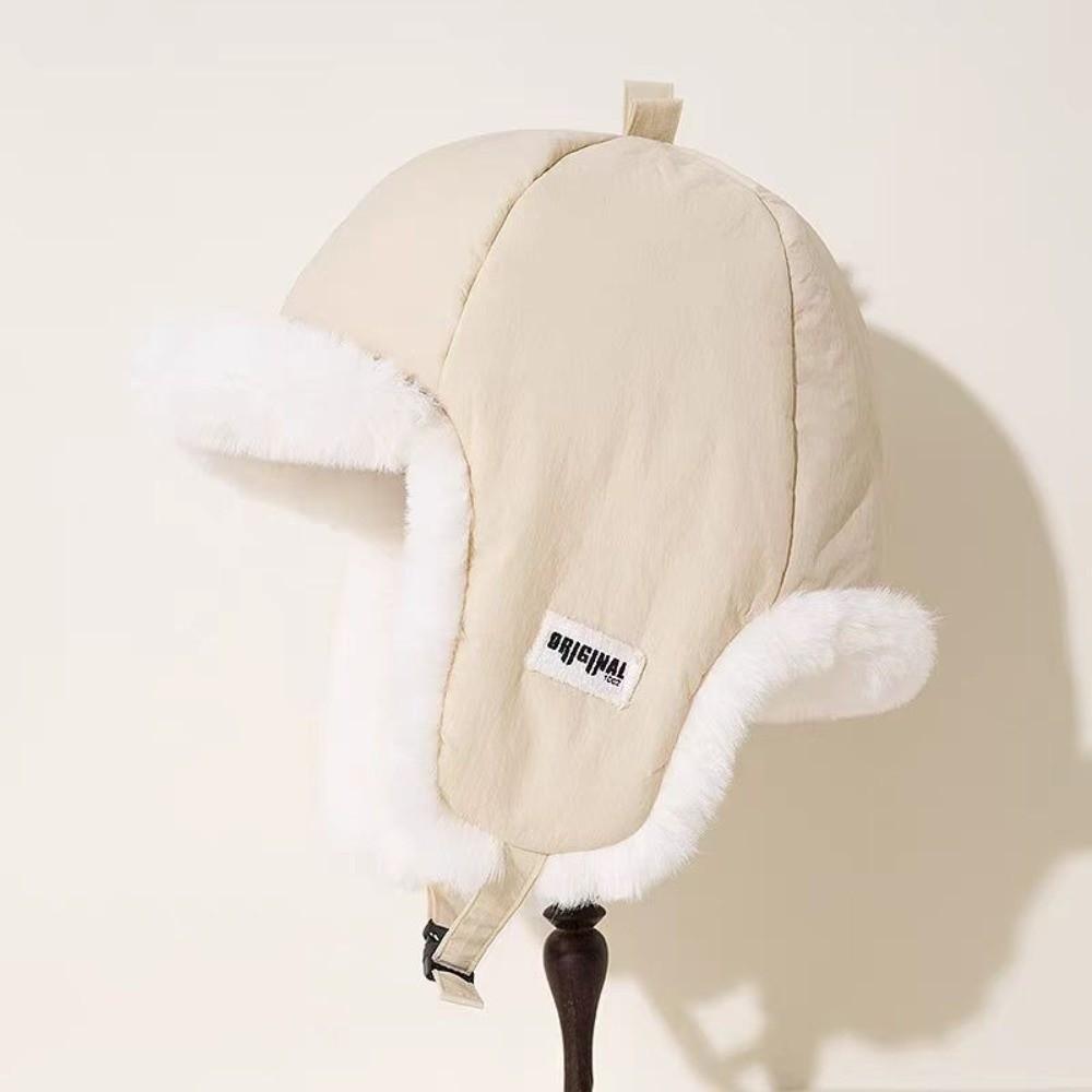 Thickened Winter Pilot Hat No Eaves Women Hat Fashion Ear Protective Hat  Skiing