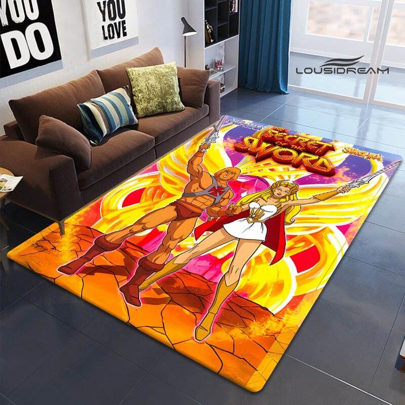 Alfombra estampada de Anime Universe Master HE-MAN, alfombra de juego para niños, sala de estar, dormitorio, hermosa alfombra, accesorios de fotografía