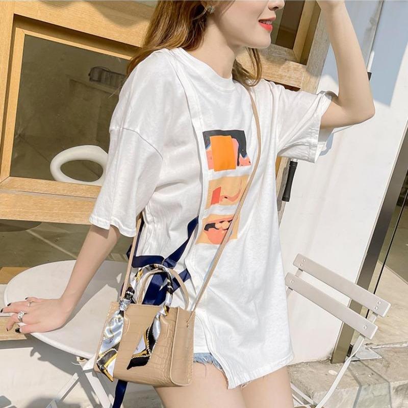 Silk Scarf Handbag Women's Bag Women's Rhombus Chain Crocodile Pattern Oblique Span Bag