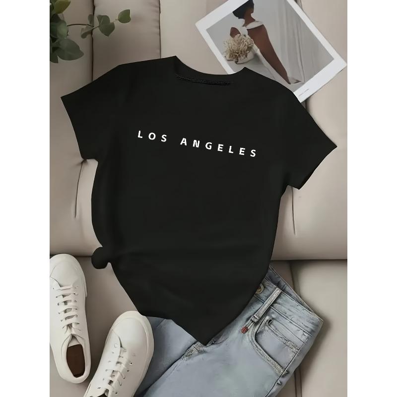 European Sizes Same-style Summer Short-sleeve Printed Fashion T-shirt for Women