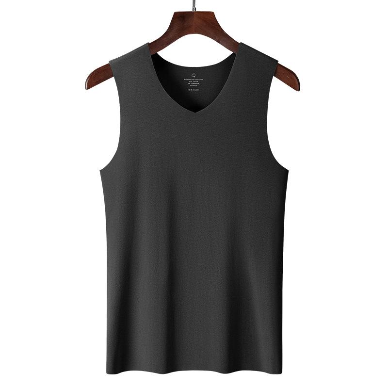 Men'S Pure Cotton Vest Seamless Sports Cotton Underwear Wide-Shoulder Spring/Summer Base Layer Tank Top For Men