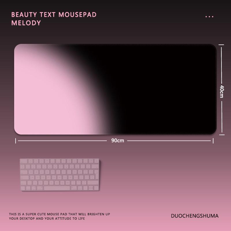 High-End Gradient Black and Pink Minimalist Extra-Large Morandi E-Sports Desk Mat
