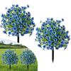 2pc Artificial Ball-Shaped Multicolor Flower Bush with Ground Stake for Garden Patio Flower Bed Yard Outdoor Party Decor