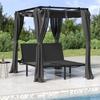 VidaXL Double Lounge Chair with Side and Top Curtains 313930