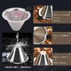 Stainless Steel Coffee Dripper, Coffee Filter, Double-Layered 800-Mesh Filter, 5-Cup Capacity, One-Piece Set (M)