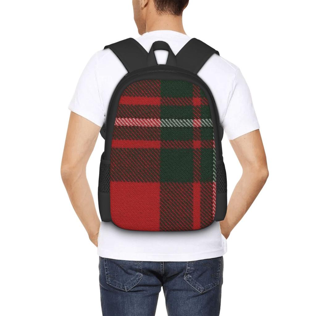 MacGregor Modern Scottish Tartan Student Backpack School Bag Hiking Travel Daypack for Boys Girls Fashion Bookbag Shoulder Bags