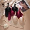 Red Push-Up Bra Set: Six-Button Adjustable, Anti-Side-Boob, No Underwire, Small Bust Enhancement