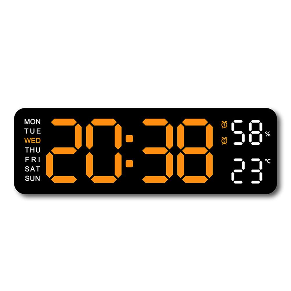 LED Desk Alarm Clock Digital Alarm Clock Multifunctional Electronic Wall Clock USB Charging Bedside Alarm Clock for Home Office