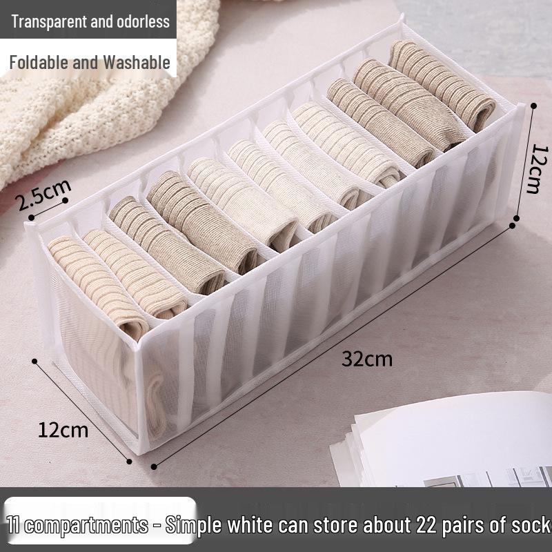 Drawer-Type Multi-Compartment Storage Box for Underwear and Socks - Dormitory and Household Organizer