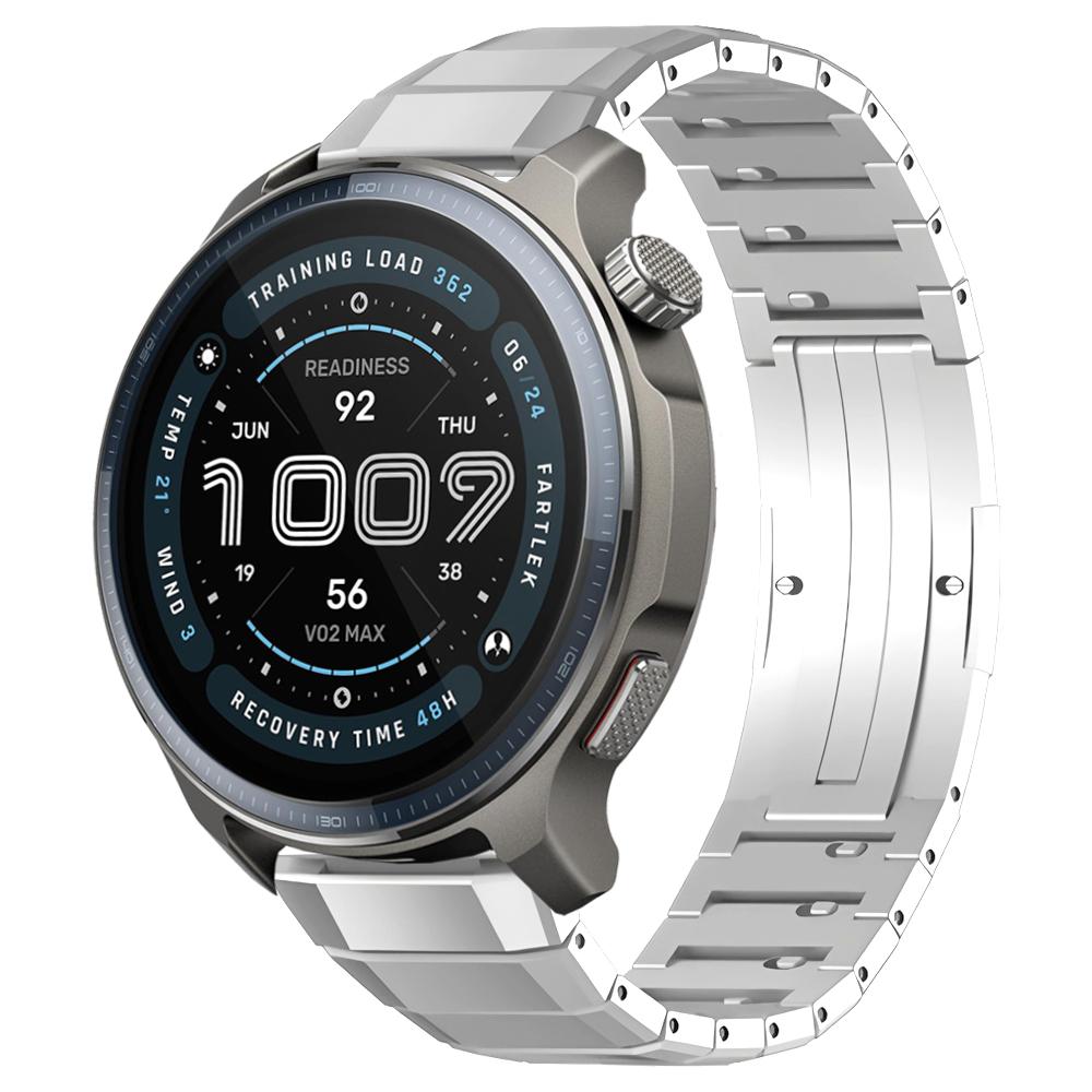 

22 мм титановый металлический ремешок для Amazfit Balance 2/Bip 6 5/Cheetah Pro, роскошный ремешок для Amazfit GTR 4 3 22mm серебряный