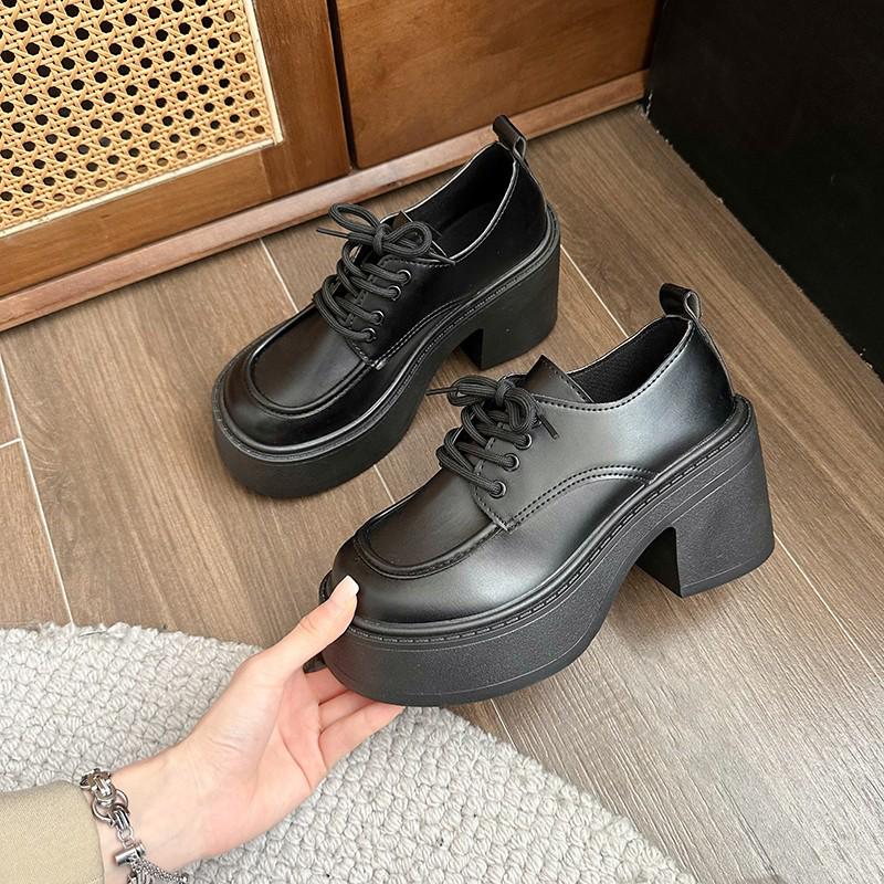 Japanese Women's Retro Loafers - Thick Sole, Soft Leather, Spring/Autumn, Easy-to-Match, 2025 Style