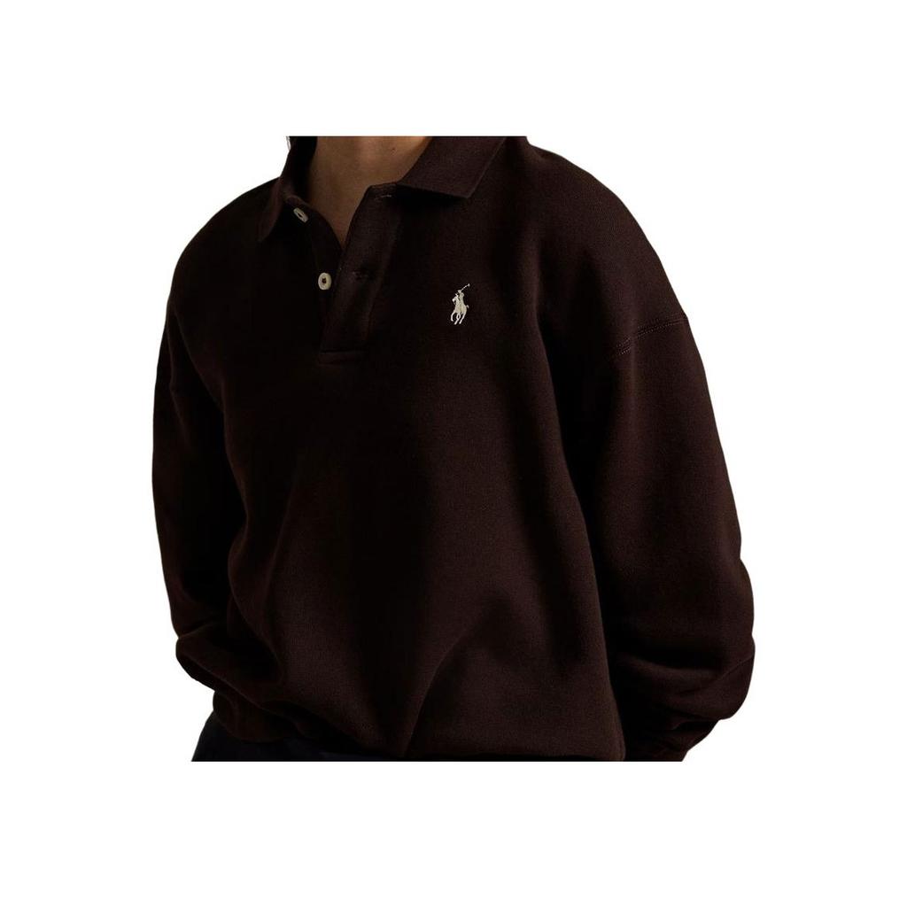 Polo Ralph Lauren Long Sleeve Fleece Pullover Polo Shirt Women Tops 211947966-009