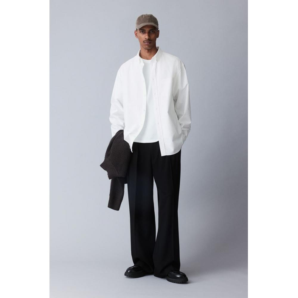 

Рубашка HM Regular Fit Oxford белая XS