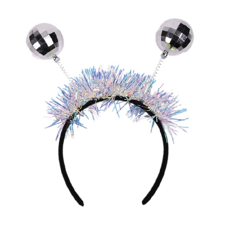 Reflective Mirror Ball Hairband Glittering Party Hair Ornament Cosplay Hairhoop For Concerts Costume Event Celebration