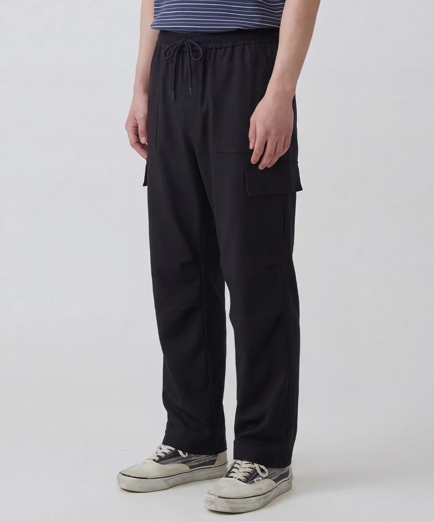 SEVENSELAH Front Dart Stopper Slacks Black
