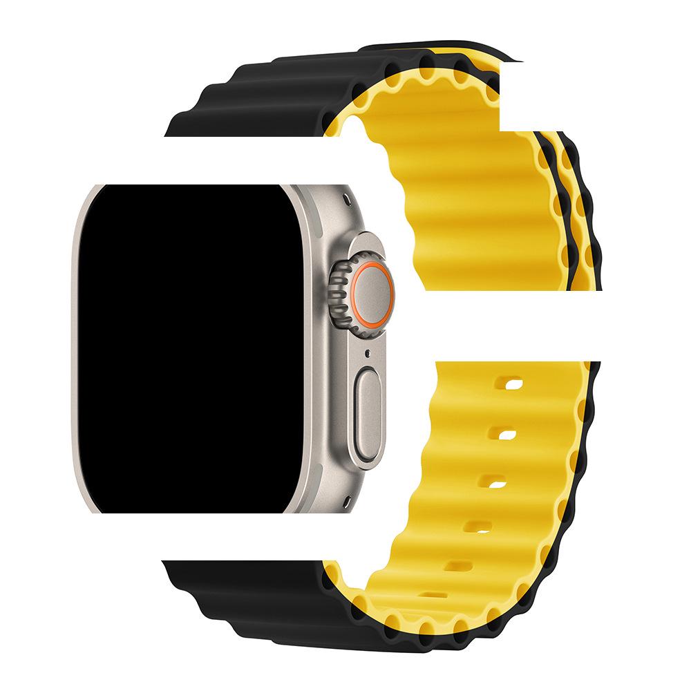 Anwendbares eisblaues Silikonarmband für Apple Watch Serie 1-10 (S10 Offizieller Stil)