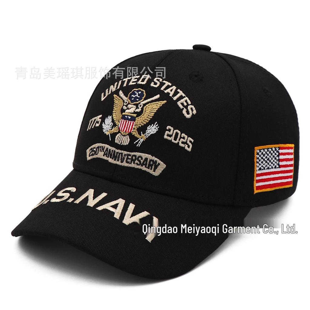 250. Jahrestag USA. Marineblaue bestickte Kappe, Unisex Outdoor-Hut