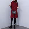 British Style Women's Slim Wool Coat - Medium Length, 2025 Spring Collection