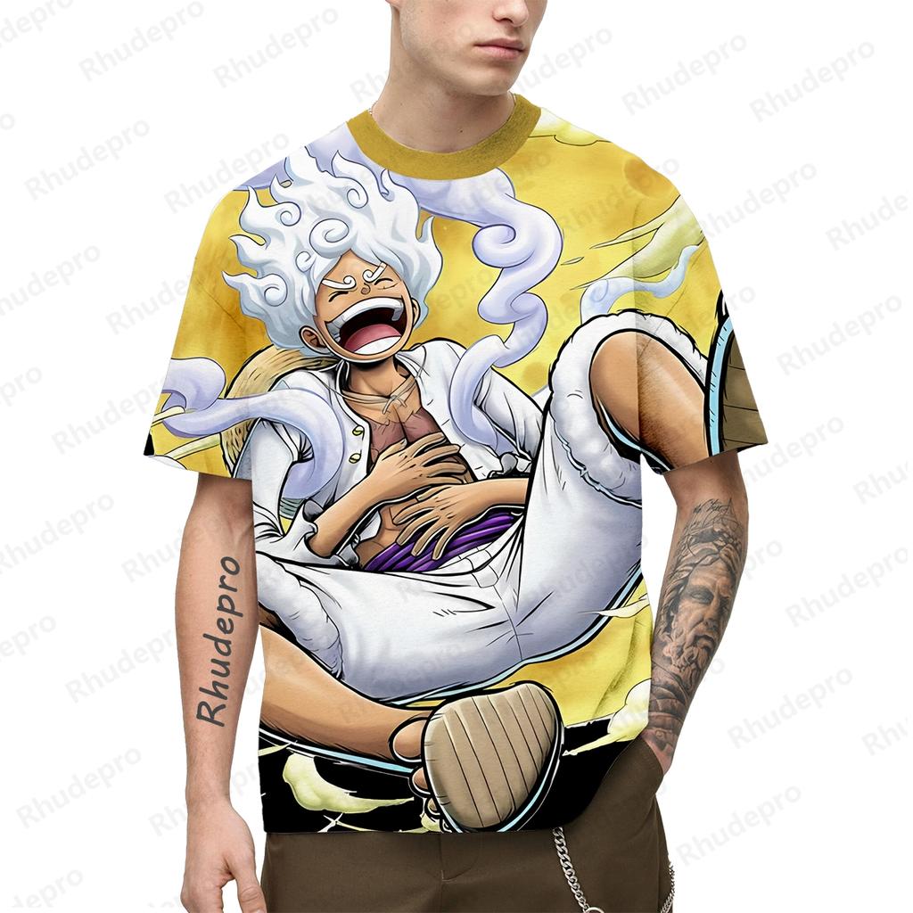 New Men's Anime Monkey D. Luffy 3D Printing Role Play Women's And Children's Street T-shirts Unisex Oversized