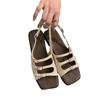 Fashion sandals women 2025 summer new retro French stunning fairy wind beach seaside vacation roman sandals