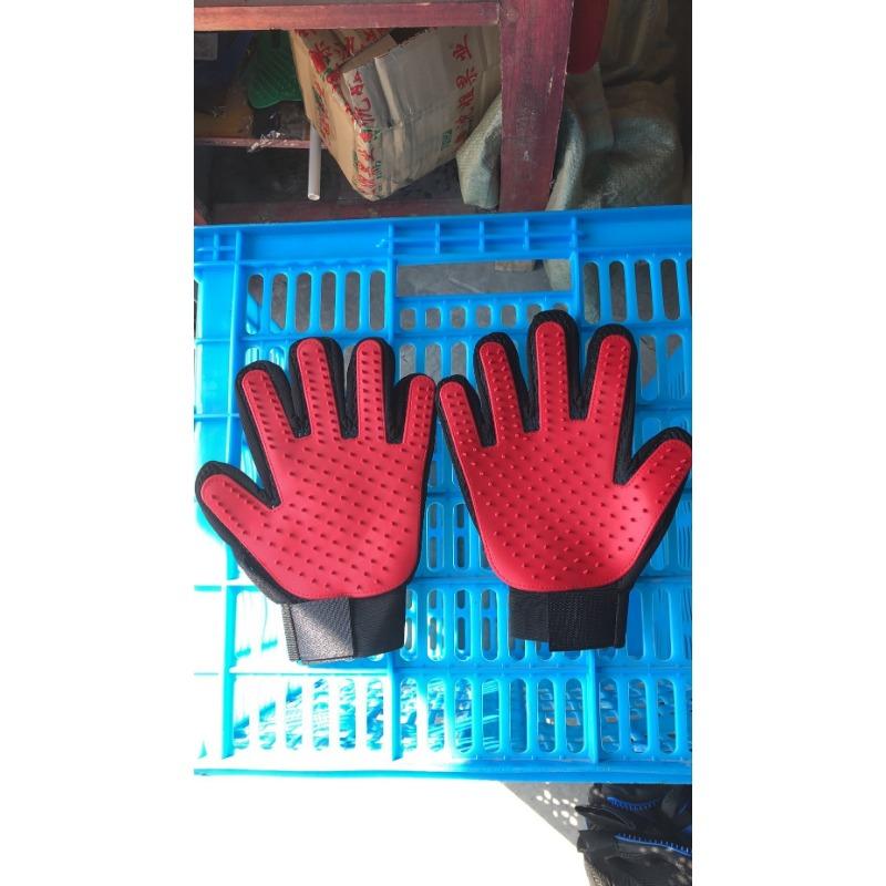 Breathable Mesh Palm Brush Pet Deshedding Glove For Cat And Dog Hair Removal