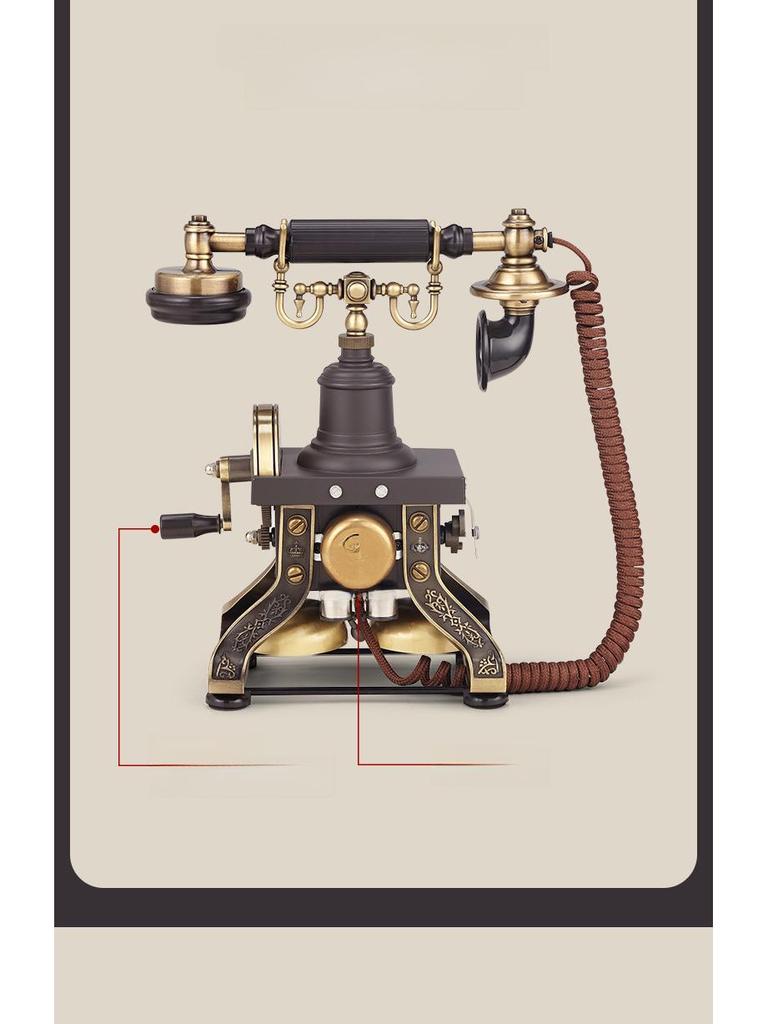 Paramount HA1892TN European Vintage Rotary Dial Telephone Home Decor Ornament
