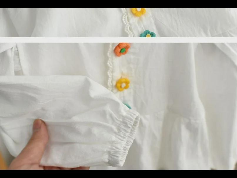 Spring 2023 Stylish Long Sleeve Baby Doll Shirt - Korean Style for Girls