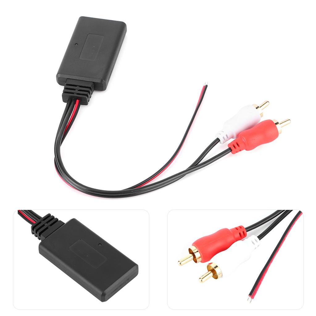 Universal Wireless Bluetooth Module Adapter AUX Audio 2 RCA Auxiliary Cable Car Radio Connector