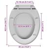 VidaXL Siège de toilette à fermeture en douceur Gris clair Ovale
