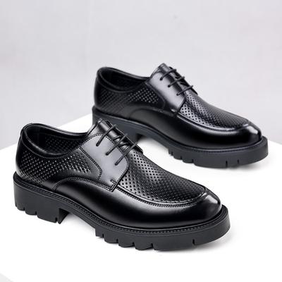 Boty zvyšující výšku pánské boty 10cm prodyšné duté společenské šaty vnitřní zvyšování výšky kožené boty silná podrážka 8CM pánská vlna jedna generace