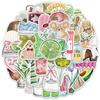 50 Sheets/Set Clean Girl Cartoon Personality Stickers for DIY Phone Case Decoration