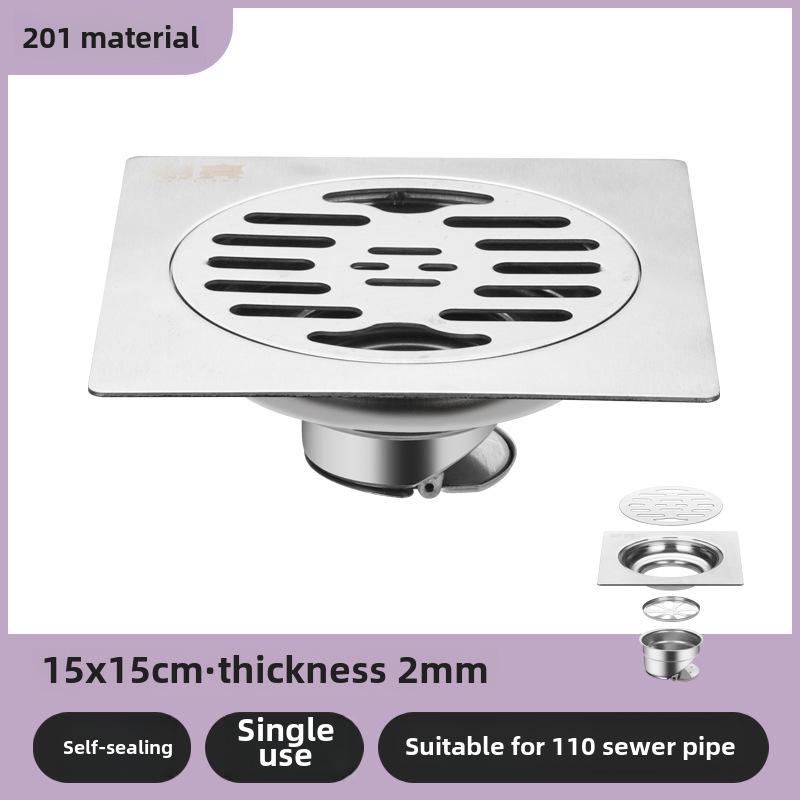 Sifon de podea din oțel inoxidabil 304, deodorant, pentru baie și mașină de spălat