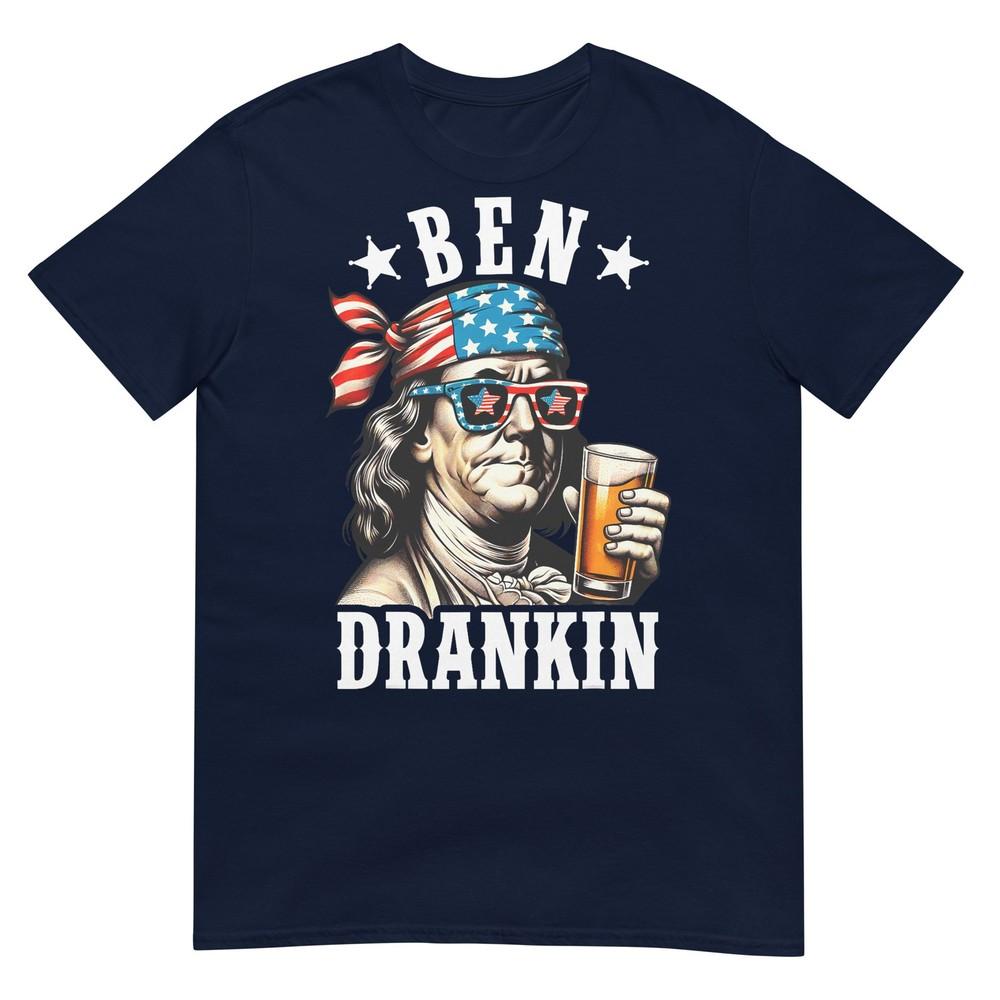 Ben Drankin Benjamin Franklin Unisex Unisex 4th Of July Usa Flag Tshirt S