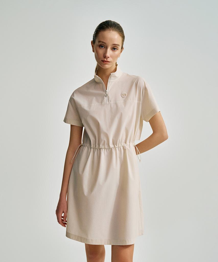 SERGIO TACCHINI W Comfortcool Lightweight Woven Short Sleeve Dress (Ivory)