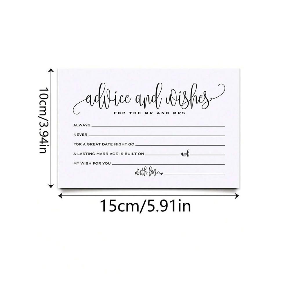 10/25/50/100Pcs Advice and Wishes for the MR and MRS Cards Wedding Advice Cards Wedding Receptions  Bridal Showers 10Pcs