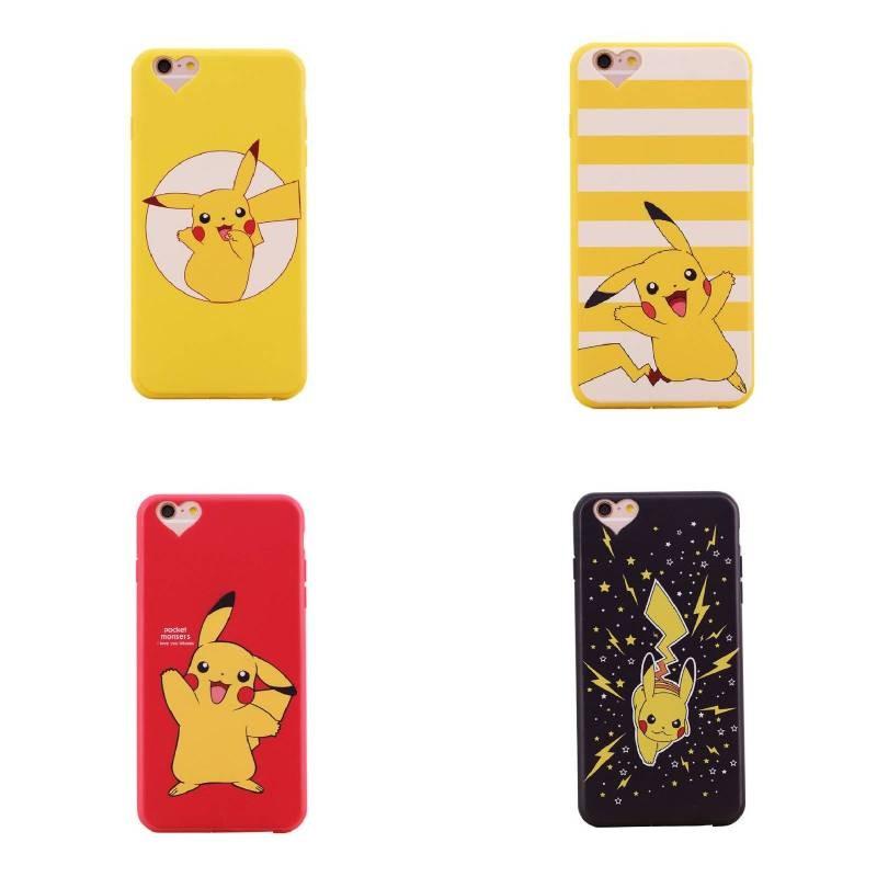 Silikonowe etui na telefon Pokmon Pikachu do iPhone'a z pełnym kryciem i miękkim matowym wykończeniem dla dzieci