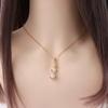 Cubic Zirconia Simulated Pearls Gifts For Women Pendant Necklace Dangle Earrings Jewelry Set