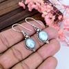 Solid 925 Sterling Silver Natural Larimar Gemstone Handmade Designer Dangle Drop Earrings