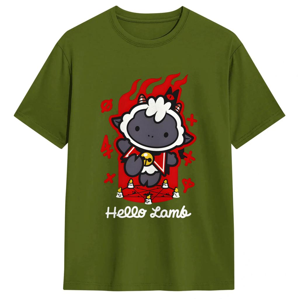 Unisexs TShirts Cult of The Lamb Funny 100 Cotton Tee Shirt Short Sleeve Game T Shirt O Neck Tops Gift Idea