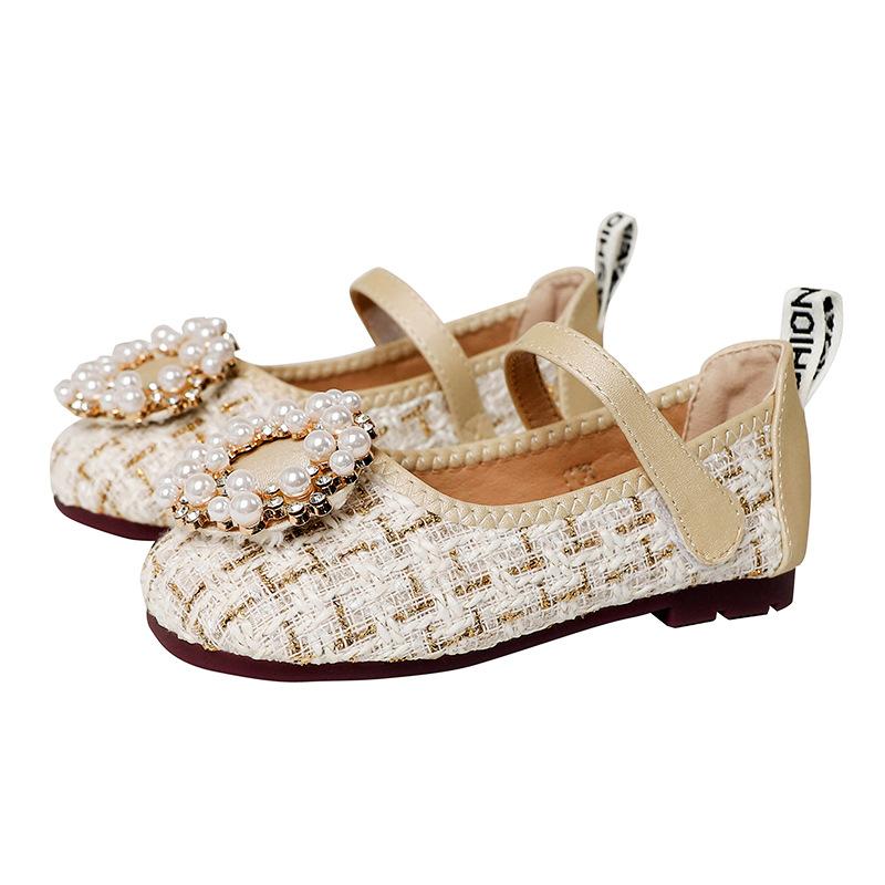 

Милые и блестящие детские туфли на мягкой подошве со стразами, новая линия, туфли принцессы на липучке для девочек 35 бежевый