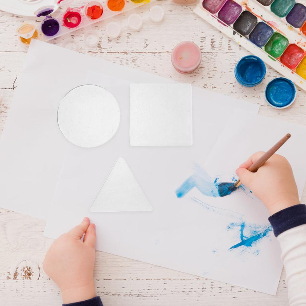 New 3 PCS Gel Press Monoprinting Print Plates Gel Plate, For Card Making Scrapbooking, Triangle Round Square Gel Printing Plate