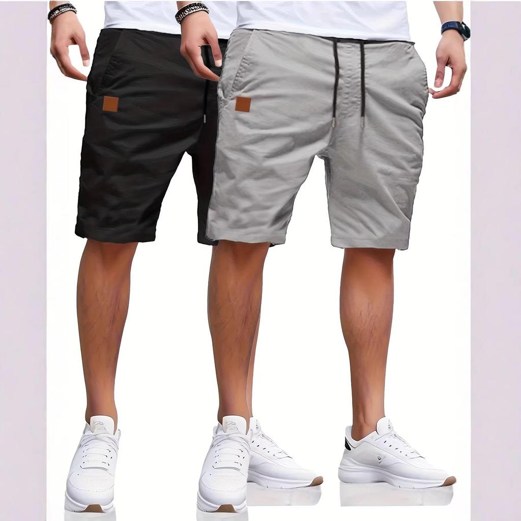 Veelzijdige Effen Kleur Sport Werk Shorts voor Mannen, Amerikaanse Trend, Meerkleurig, Op Voorraad (2026)