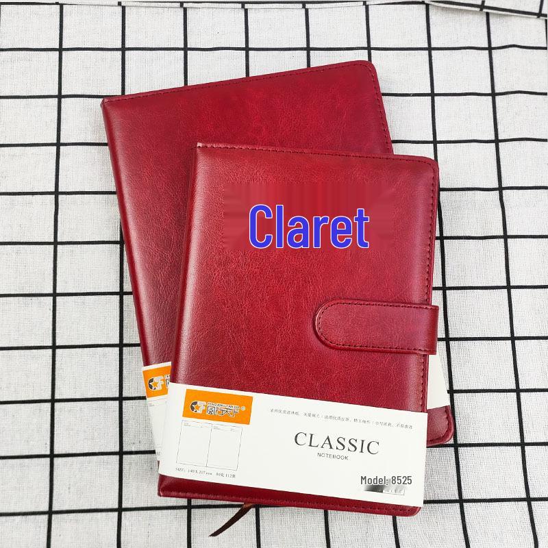Professional Leather Cover Notebook with Buckle - Ideal for Business Meetings and Diary Entries