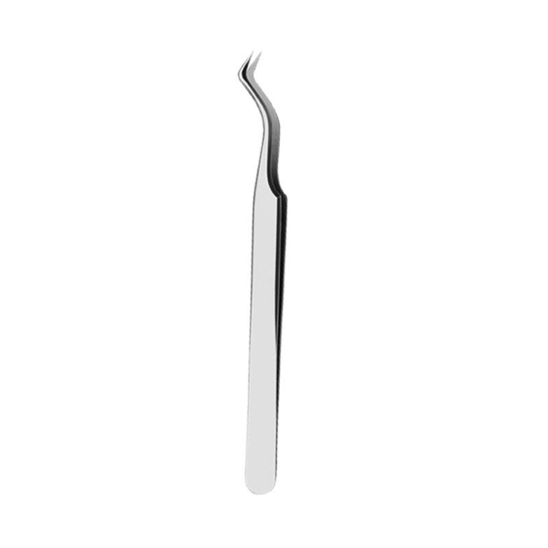 Gold Feather Eyelash Tweezers: Round Head for False Eyelashes, Long Gold Eagle Beak for Eyelash Artists.