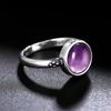 Anello in Occhio di Tigre Naturale Gioielli per Donna Argento Sterling 925 Elegante Anniversario Fidanzamento Matrimonio Regali Ametista