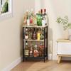 Living room, bedroom, shelf, floor edge coffee table, sofa, bedside table, ornament storage, three-layer coffee table rack