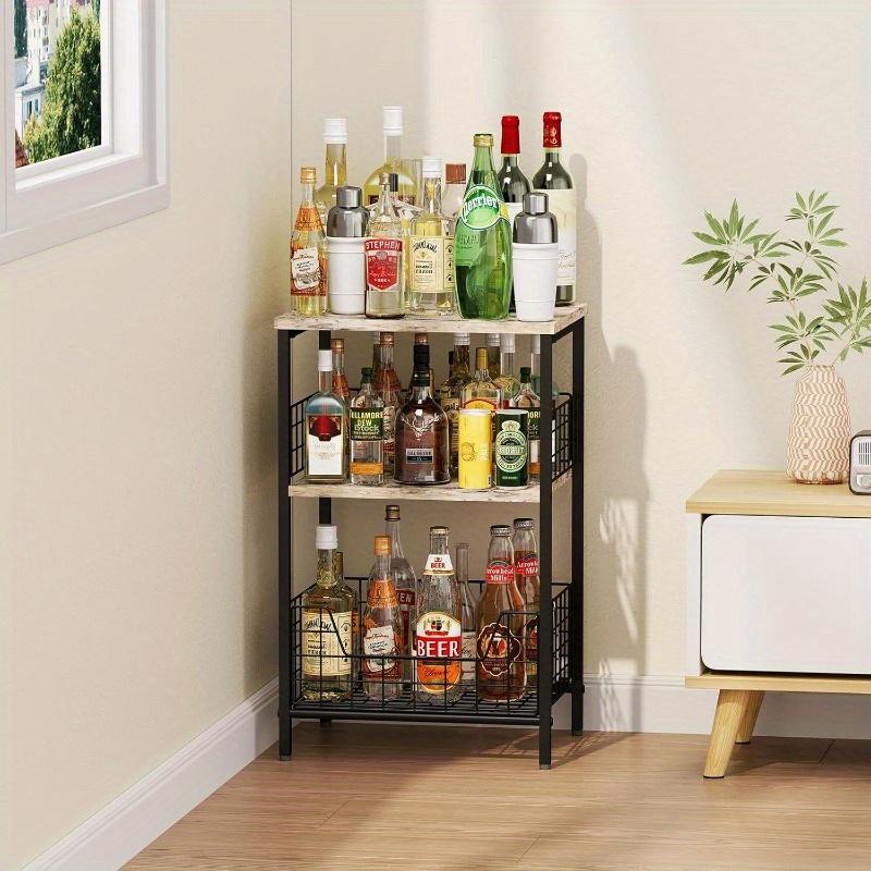 Living room, bedroom, shelf, floor edge coffee table, sofa, bedside table, ornament storage, three-layer coffee table rack