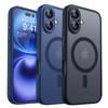 Coque Magnétique Mate Translucide Antichoc Pour 17 Air 16 15 14 Plus 13 12 11 17 Pro Max Pour Charge Sans Fil Magsafe Housse