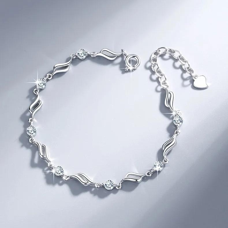 Original 925 Silver Stars Bead Bracelets for Women Korean Adjustable Charm Lucky Bead Bracelet Luxury Party Jewelry